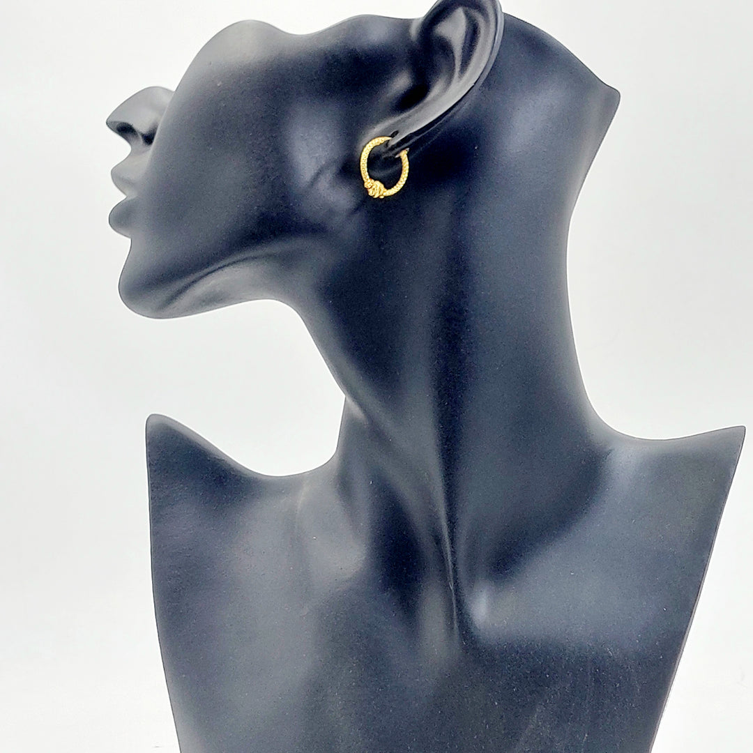 21K حلق ذبلة-مجوهرات الشيخ سعيد-Saeed Jewelry 