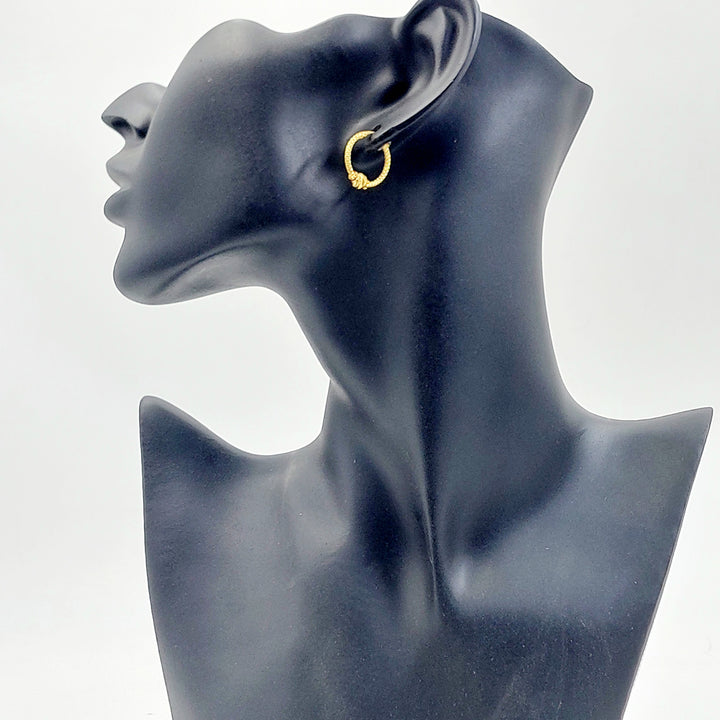 21K حلق ذبلة-مجوهرات الشيخ سعيد-Saeed Jewelry 