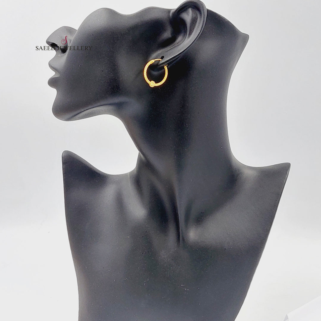 21K حلق ذبلة-مجوهرات الشيخ سعيد-Saeed Jewelry 