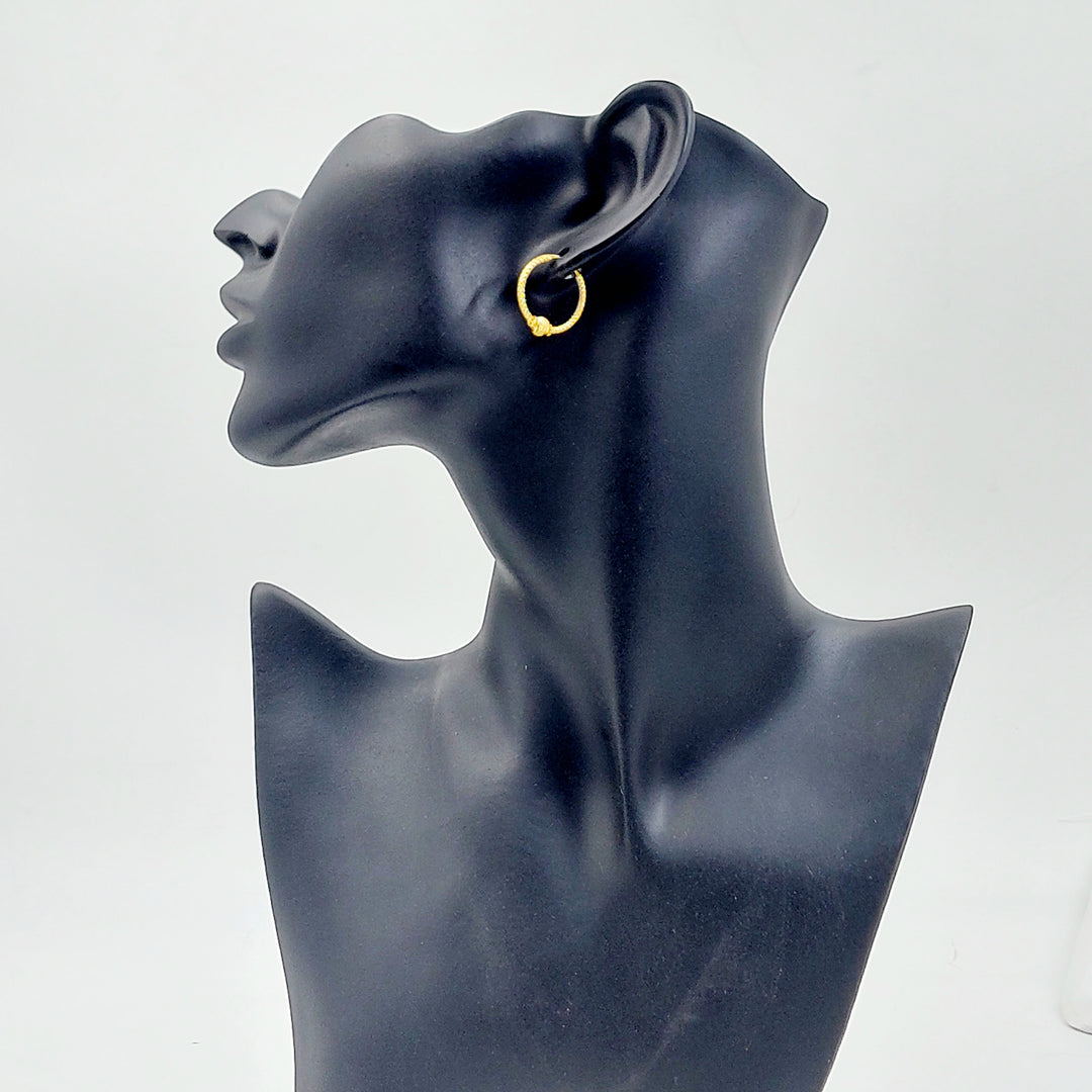 21K حلق ذبلة-مجوهرات الشيخ سعيد-Saeed Jewelry 