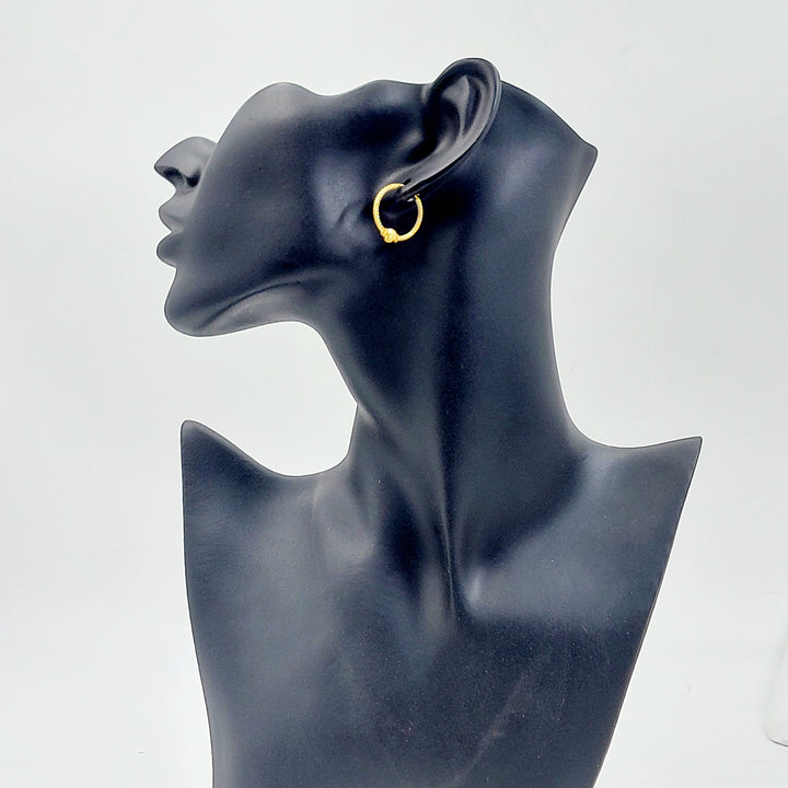 21K حلق ذبلة-مجوهرات الشيخ سعيد-Saeed Jewelry 