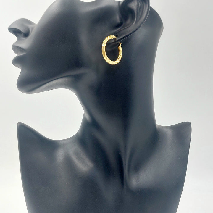 21K حلق ذبلة-مجوهرات الشيخ سعيد-Saeed Jewelry 