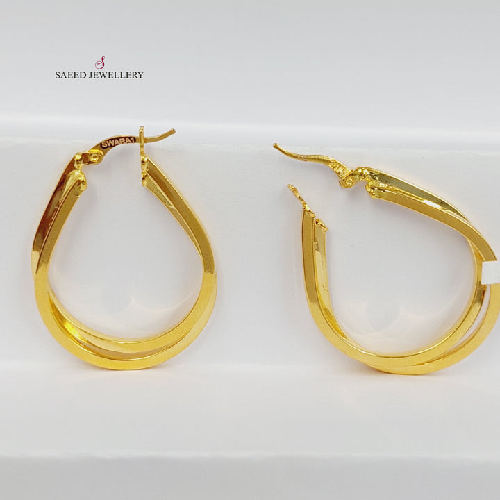 21K حلق ذبلة-مجوهرات الشيخ سعيد-Saeed Jewelry 