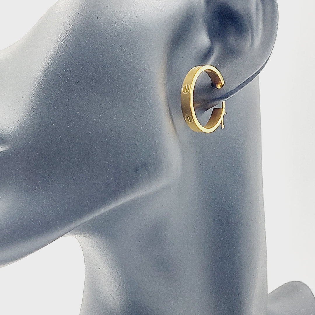 21K حلق ذبلة-مجوهرات الشيخ سعيد-Saeed Jewelry 