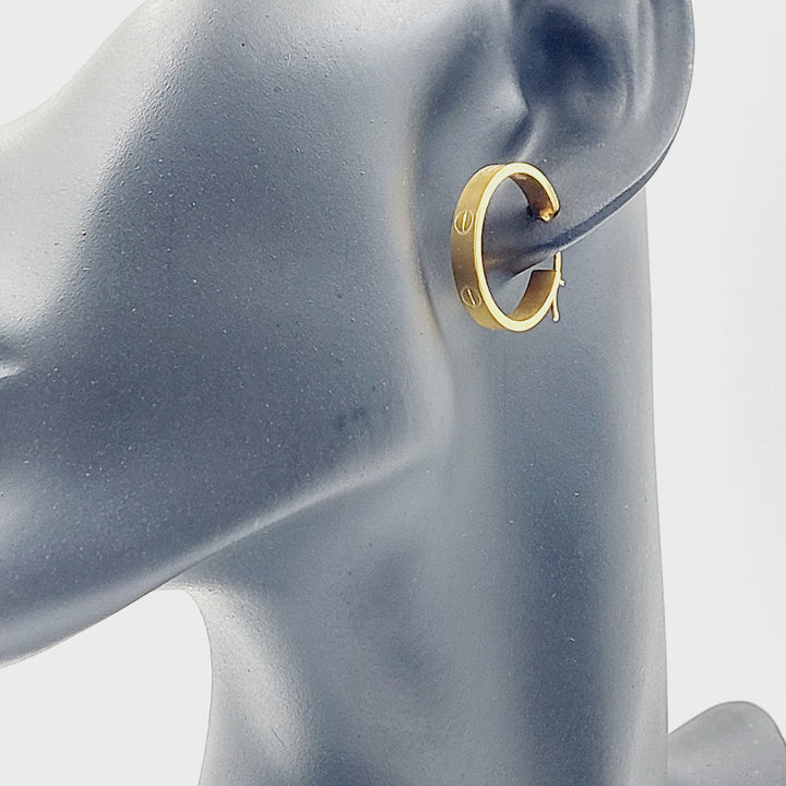 21K حلق ذبلة-مجوهرات الشيخ سعيد-Saeed Jewelry 