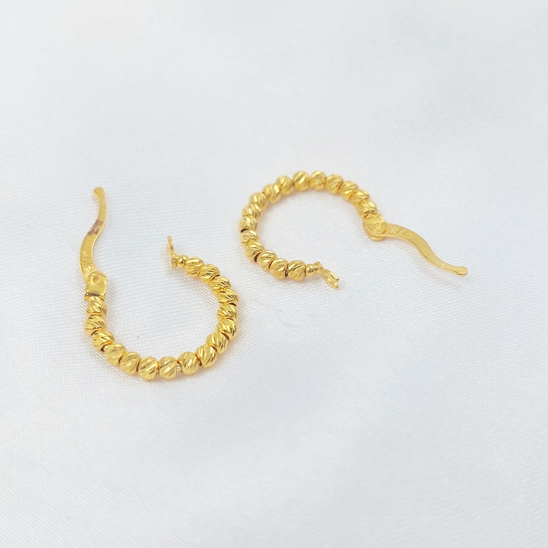 21K حلق ذبلة-مجوهرات الشيخ سعيد-Saeed Jewelry 