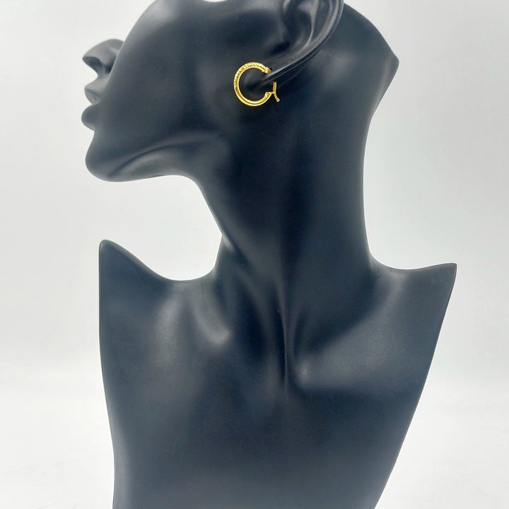 21K حلق ذبلة-مجوهرات الشيخ سعيد-Saeed Jewelry 