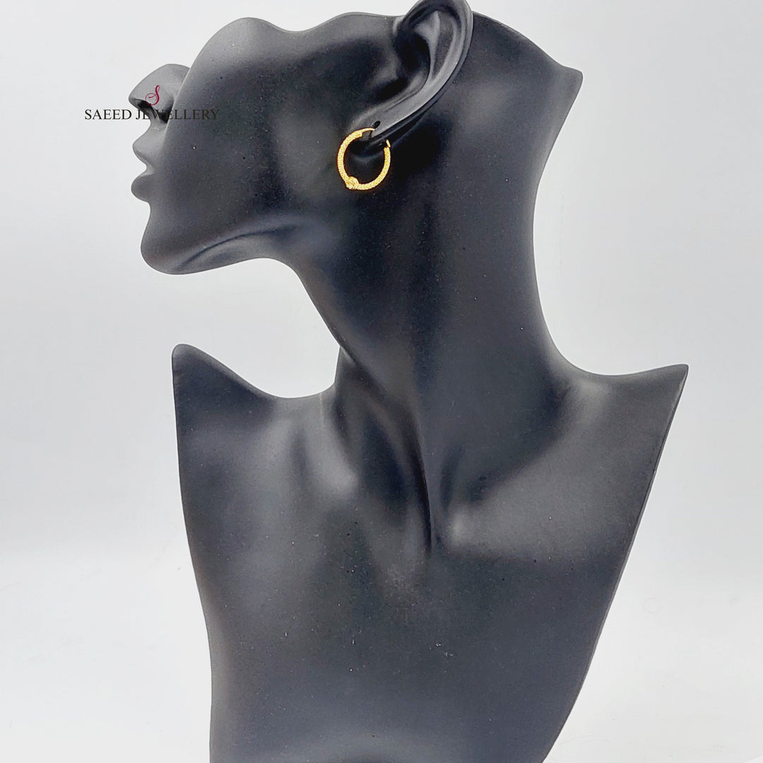 21K حلق ذبلة-مجوهرات الشيخ سعيد-Saeed Jewelry 