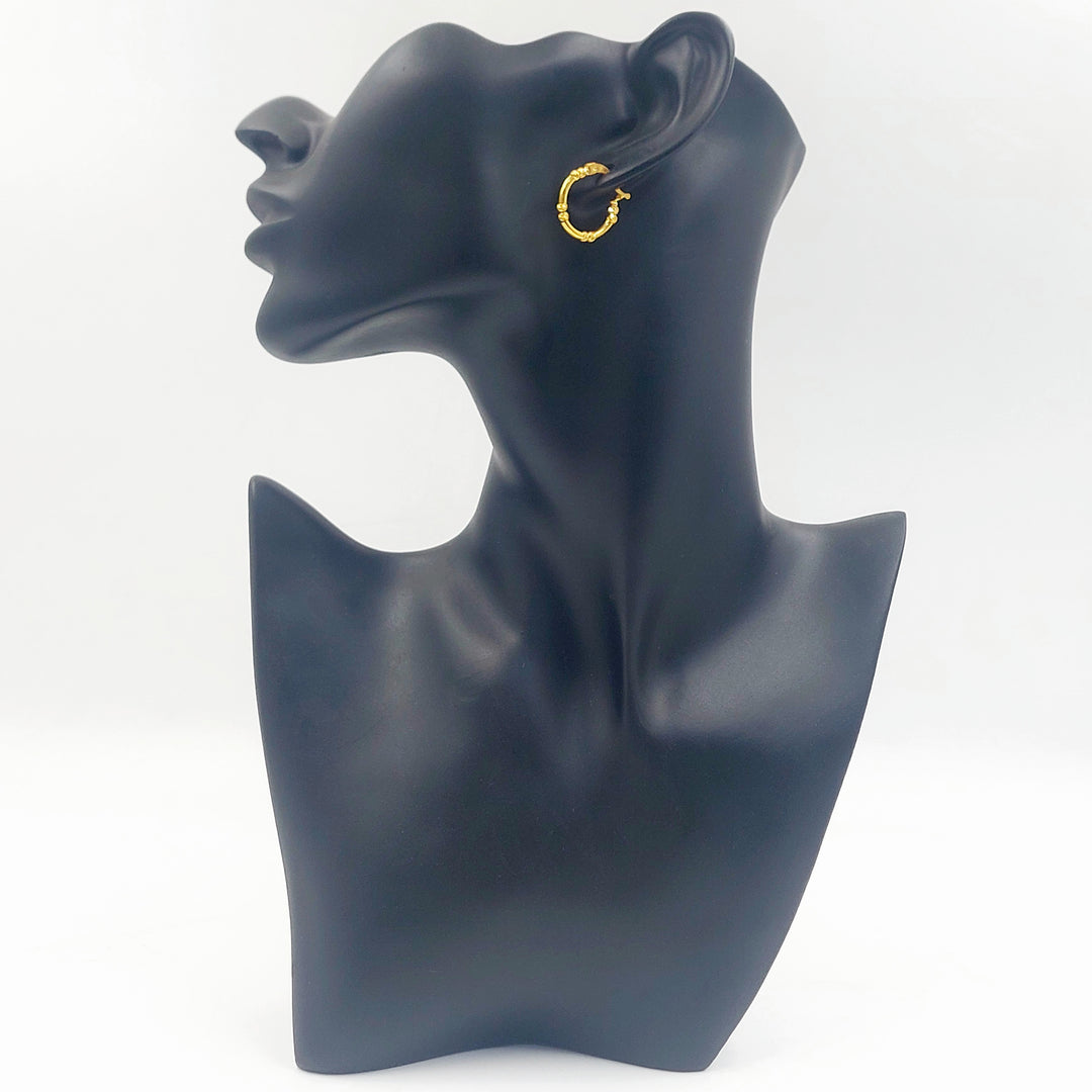 21K حلق ذبلة-مجوهرات الشيخ سعيد-Saeed Jewelry 