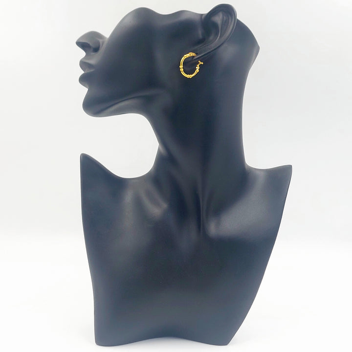 21K حلق ذبلة-مجوهرات الشيخ سعيد-Saeed Jewelry 