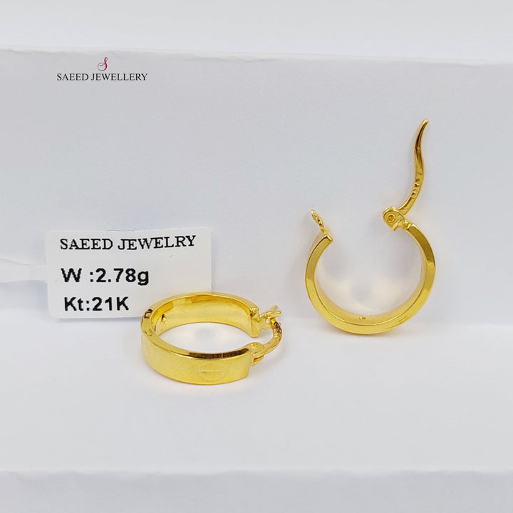 21K حلق ذبلة-مجوهرات الشيخ سعيد-Saeed Jewelry 