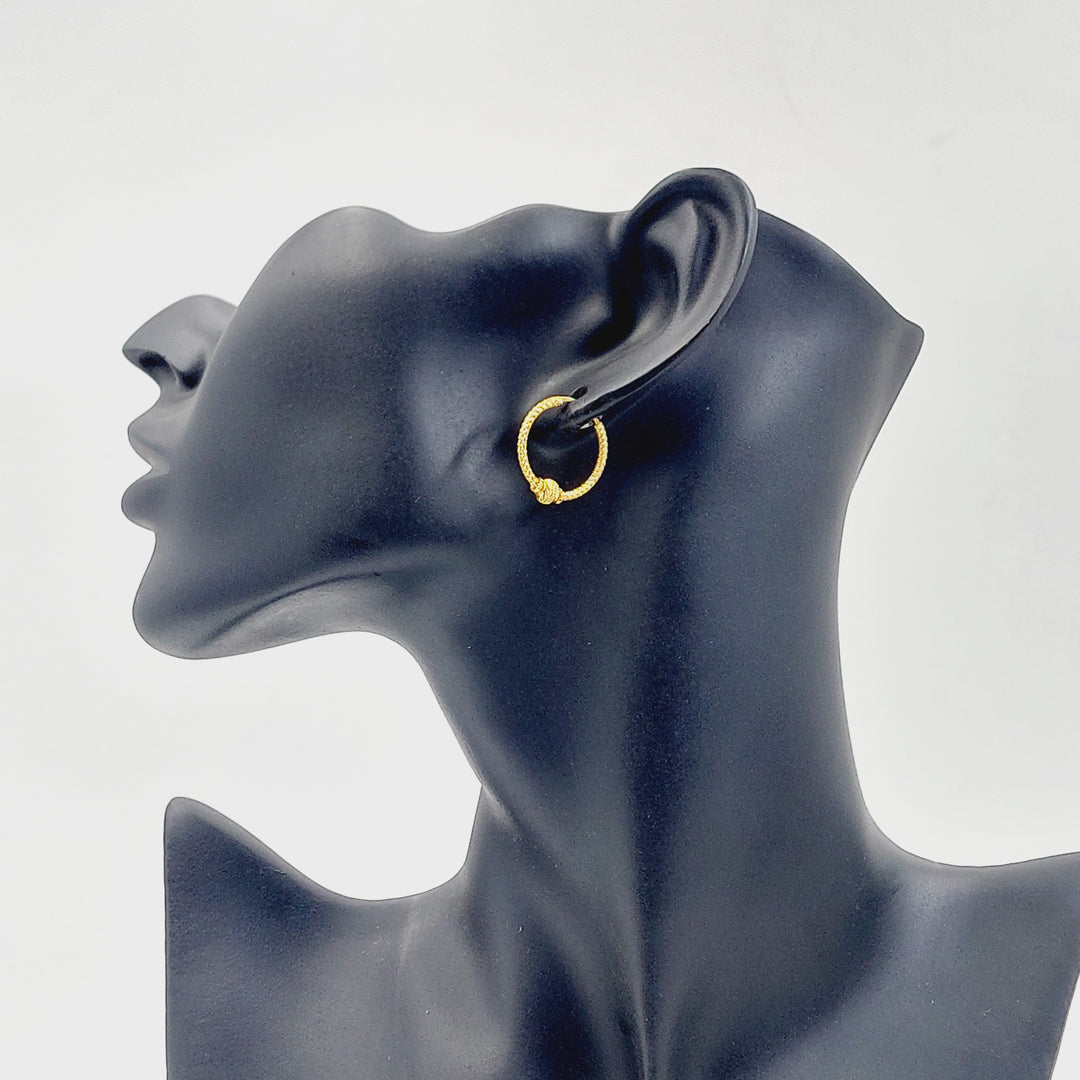 21K حلق ذبلة-مجوهرات الشيخ سعيد-Saeed Jewelry 