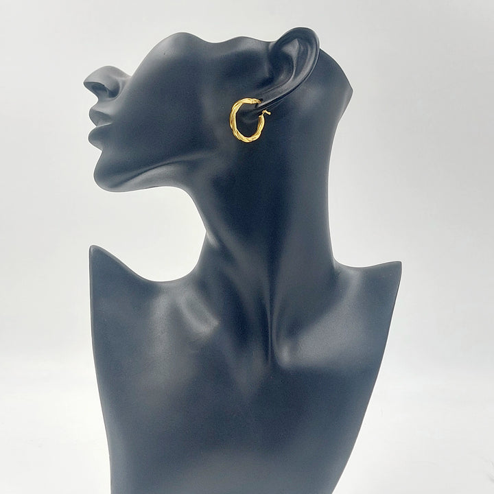 21K حلق ذبلة-مجوهرات الشيخ سعيد-Saeed Jewelry 