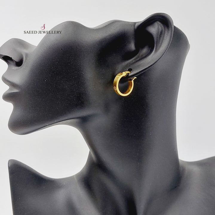 21K حلق ذبلة-مجوهرات الشيخ سعيد-Saeed Jewelry 
