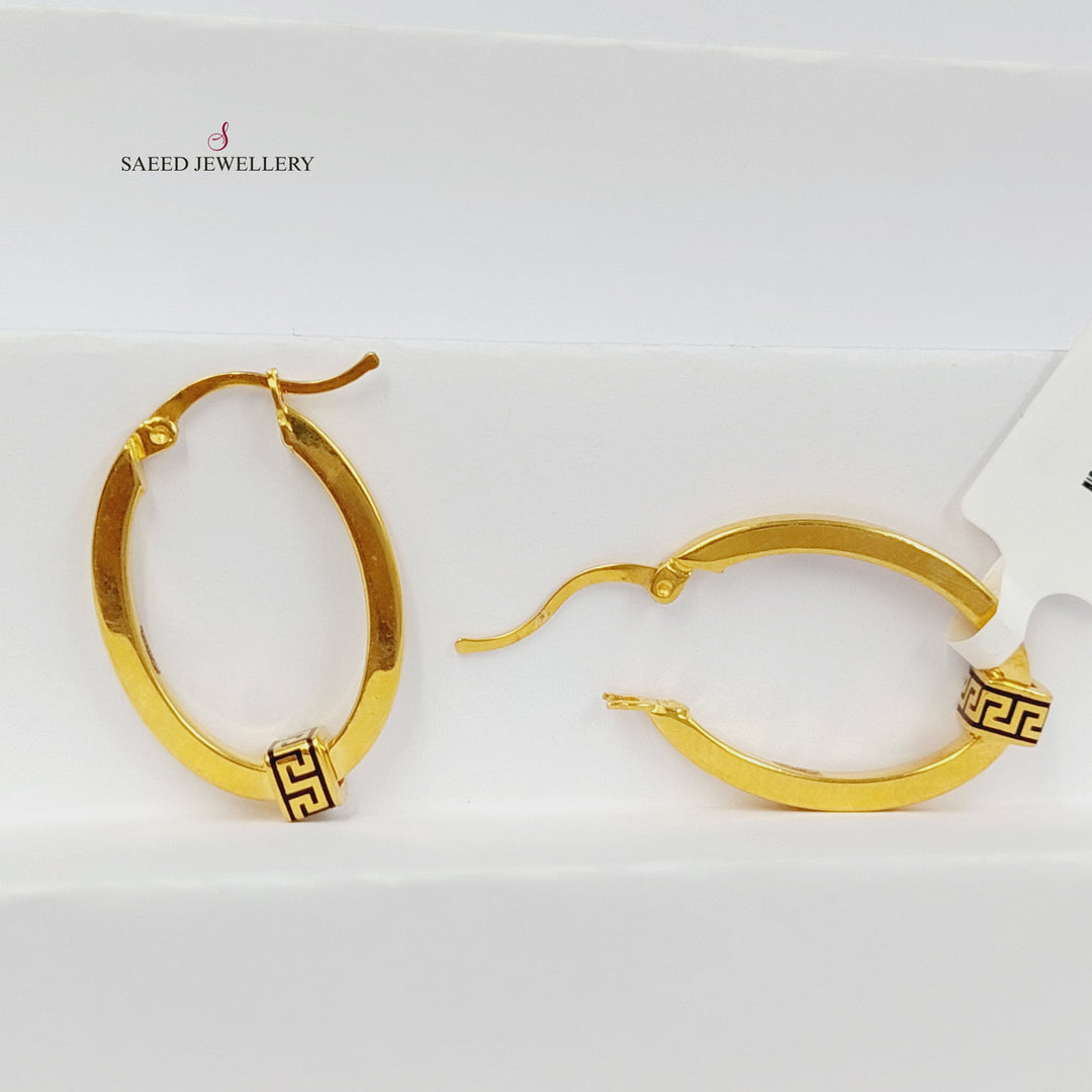 21K حلق ذبلة-مجوهرات الشيخ سعيد-Saeed Jewelry 