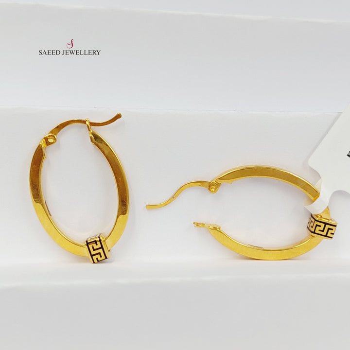21K حلق ذبلة-مجوهرات الشيخ سعيد-Saeed Jewelry 