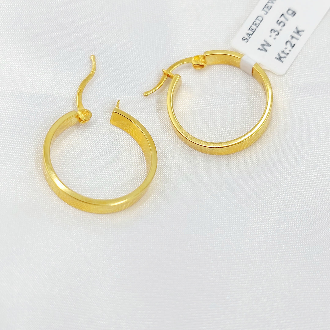 21K حلق ذبلة-مجوهرات الشيخ سعيد-Saeed Jewelry 