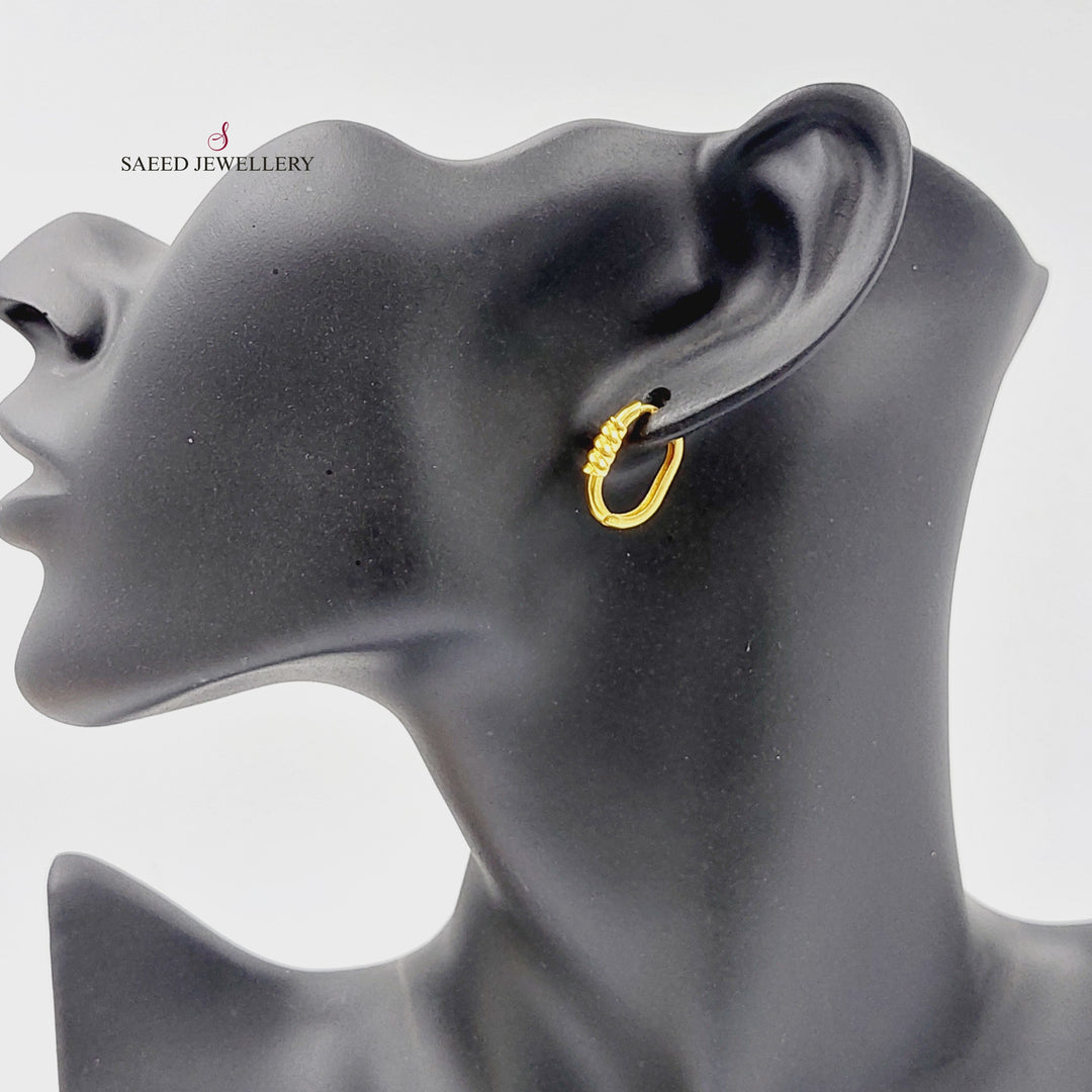 21K حلق ذبلة-مجوهرات الشيخ سعيد-Saeed Jewelry 
