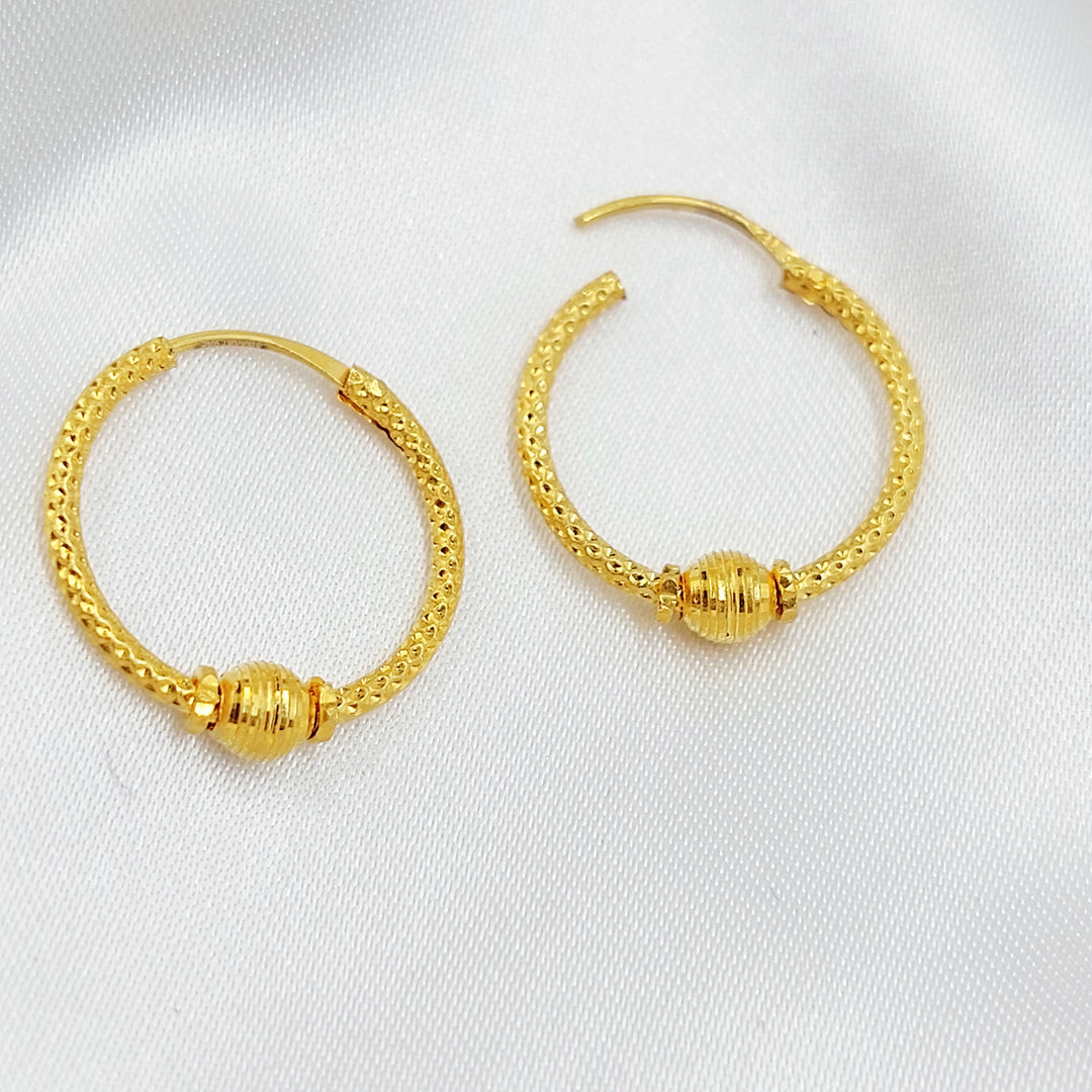 21K حلق ذبلة-مجوهرات الشيخ سعيد-Saeed Jewelry 