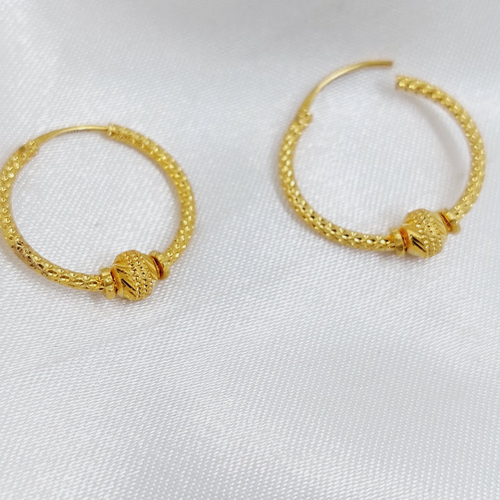 21K حلق ذبلة-مجوهرات الشيخ سعيد-Saeed Jewelry 