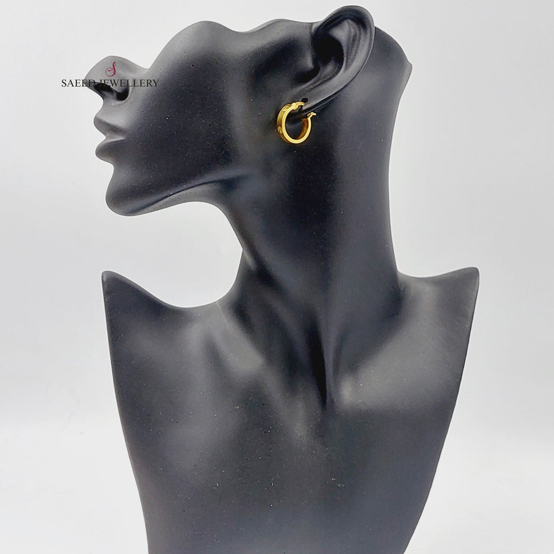 21K حلق ذبلة-مجوهرات الشيخ سعيد-Saeed Jewelry 