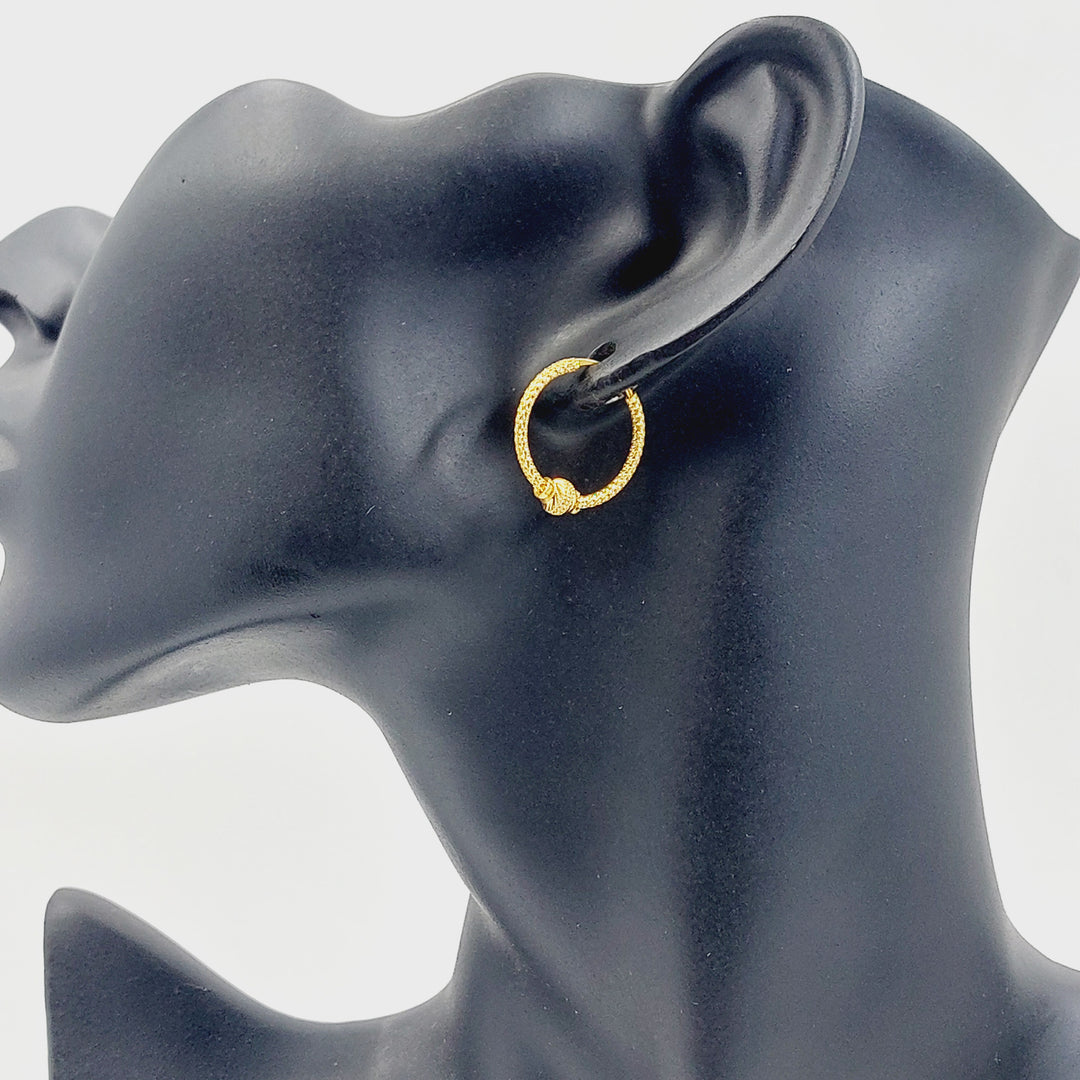 21K حلق ذبلة-مجوهرات الشيخ سعيد-Saeed Jewelry 