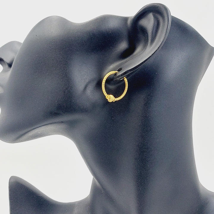 21K حلق ذبلة-مجوهرات الشيخ سعيد-Saeed Jewelry 