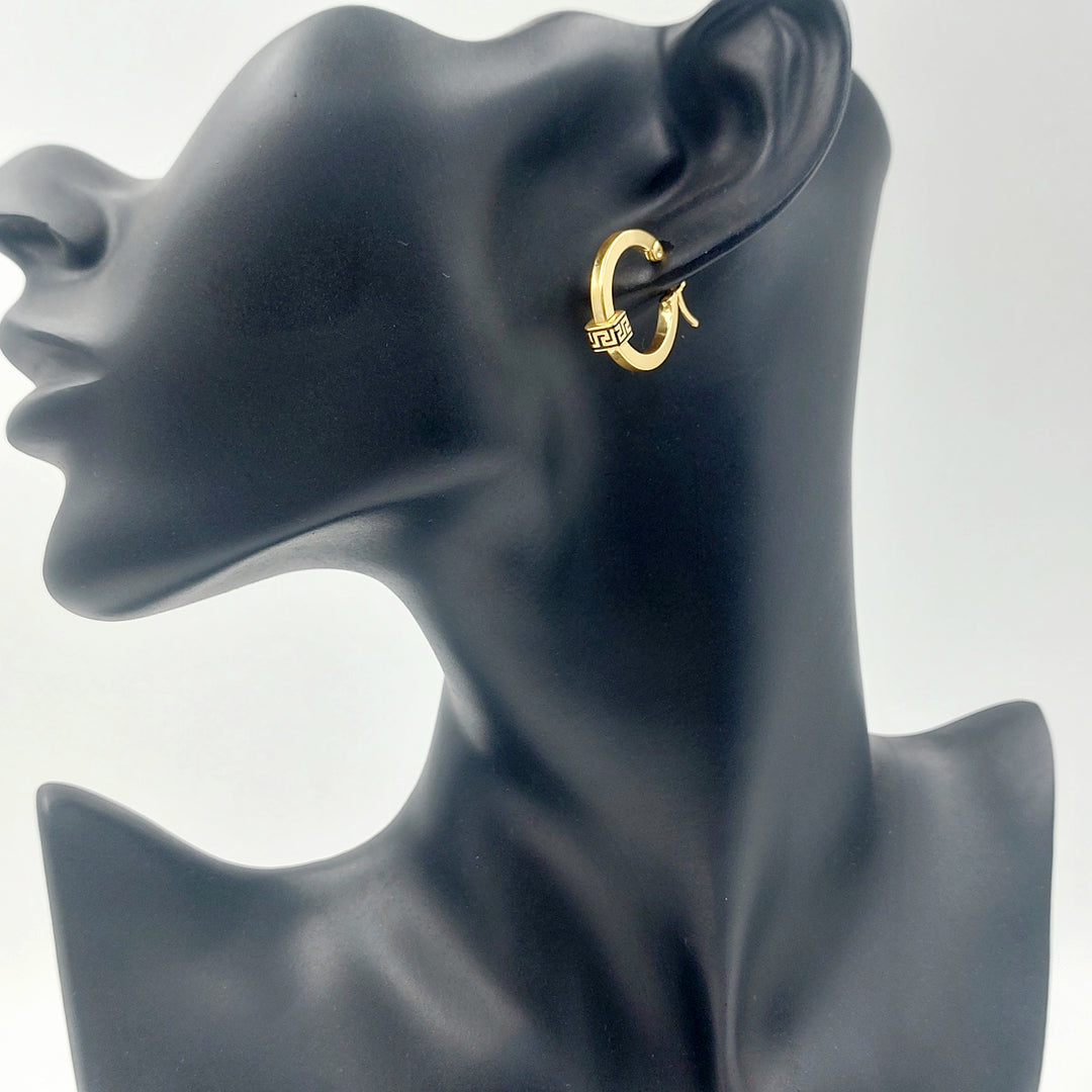 21K حلق ذبلة-مجوهرات الشيخ سعيد-Saeed Jewelry 