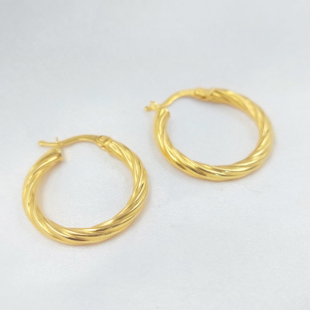 21K حلق ذبلة-مجوهرات الشيخ سعيد-Saeed Jewelry 