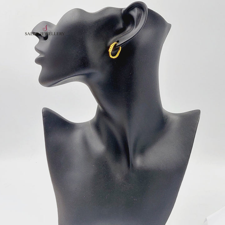 21K حلق ذبلة-مجوهرات الشيخ سعيد-Saeed Jewelry 