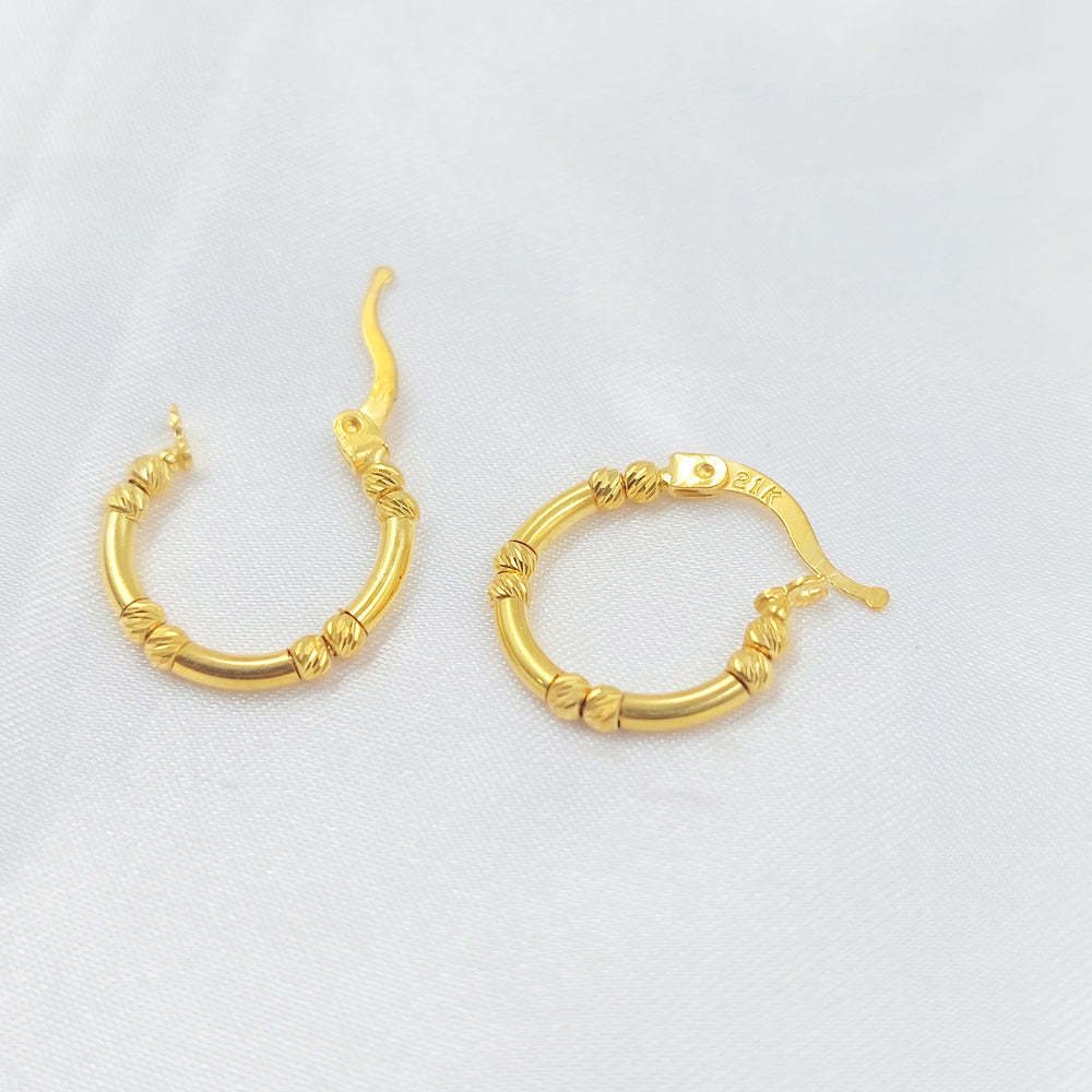 21K حلق ذبلة-مجوهرات الشيخ سعيد-Saeed Jewelry 