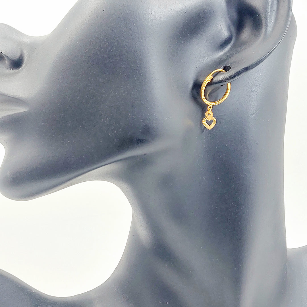 21K حلق ذبلة-مجوهرات الشيخ سعيد-Saeed Jewelry 