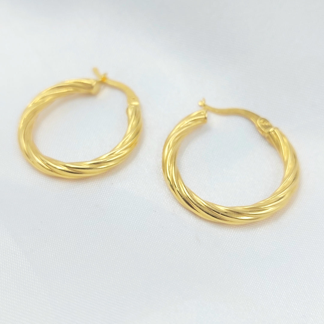 21K حلق ذبلة-مجوهرات الشيخ سعيد-Saeed Jewelry 