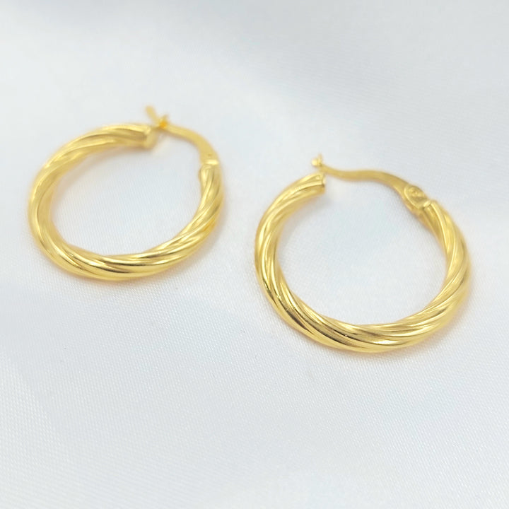 21K حلق ذبلة-مجوهرات الشيخ سعيد-Saeed Jewelry 