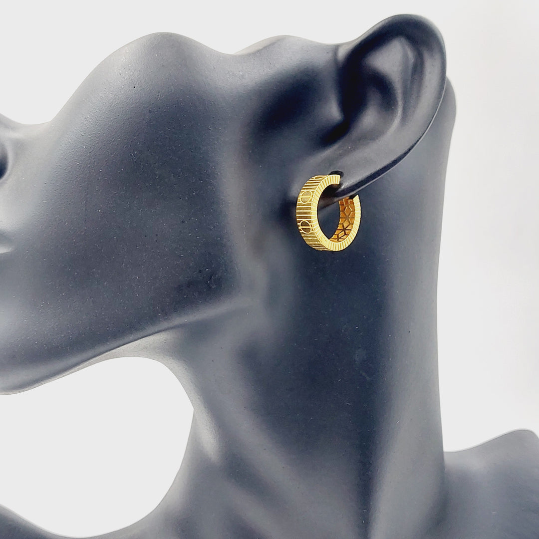 21K حلق ذبلة-مجوهرات الشيخ سعيد-Saeed Jewelry 