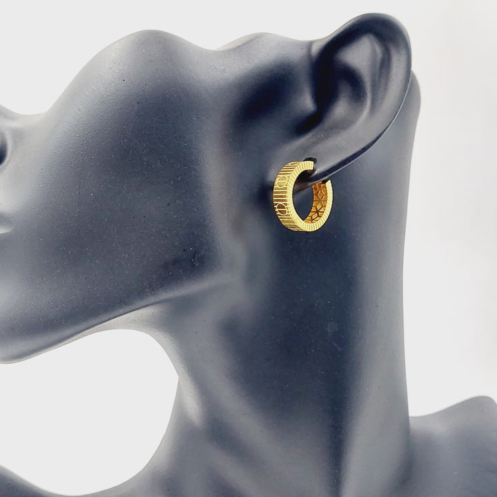 21K حلق ذبلة-مجوهرات الشيخ سعيد-Saeed Jewelry 