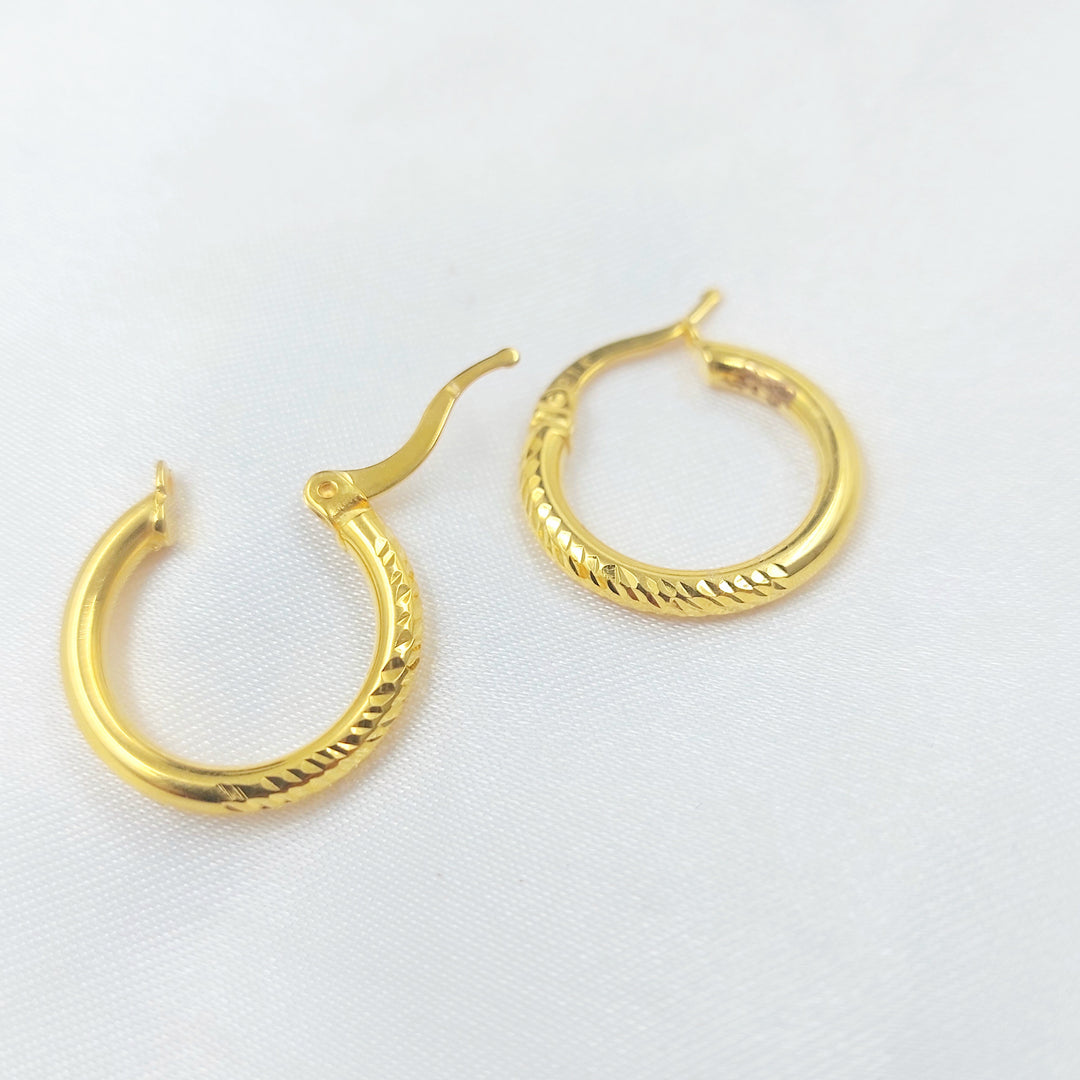 21K حلق ذبلة-مجوهرات الشيخ سعيد-Saeed Jewelry 