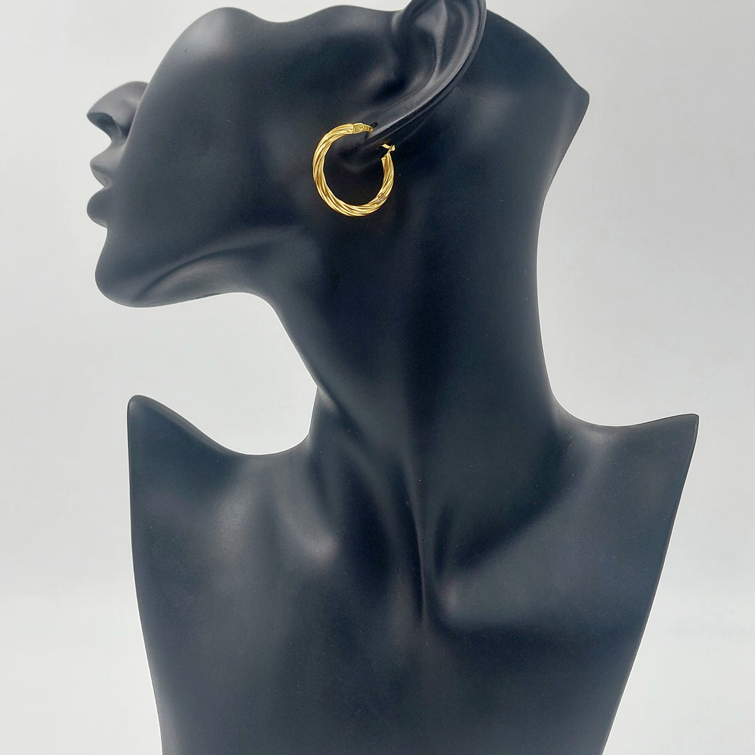 21K حلق ذبلة-مجوهرات الشيخ سعيد-Saeed Jewelry 