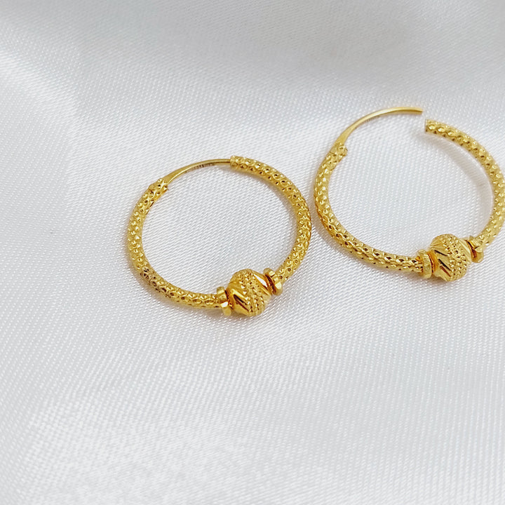 21K حلق ذبلة-مجوهرات الشيخ سعيد-Saeed Jewelry 