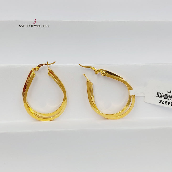 21K حلق ذبلة-مجوهرات الشيخ سعيد-Saeed Jewelry 