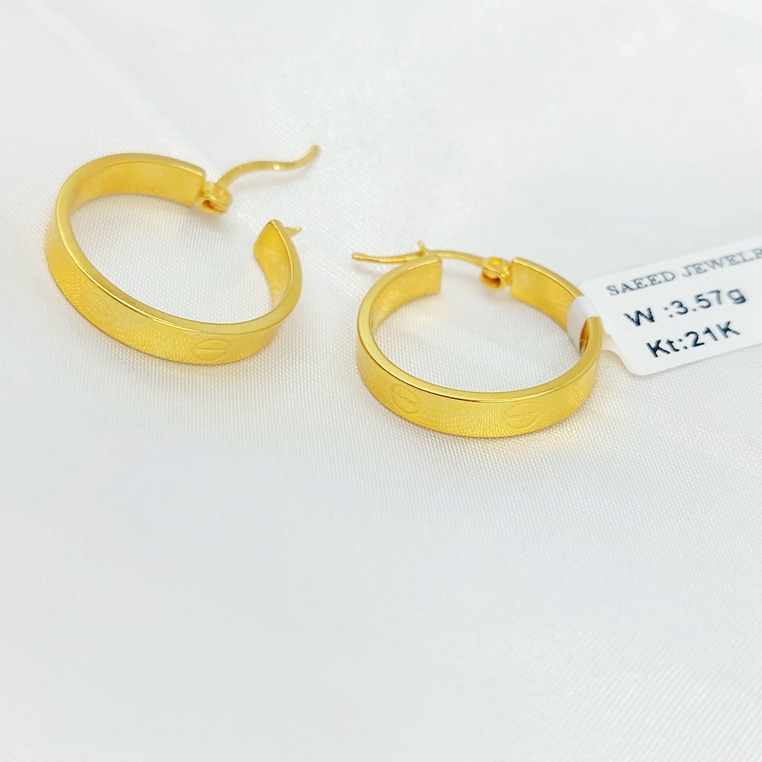 21K حلق ذبلة-مجوهرات الشيخ سعيد-Saeed Jewelry 