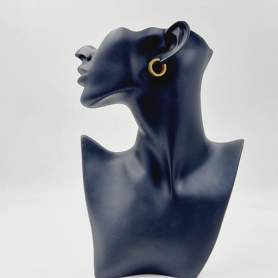 21K حلق ذبلة-مجوهرات الشيخ سعيد-Saeed Jewelry 