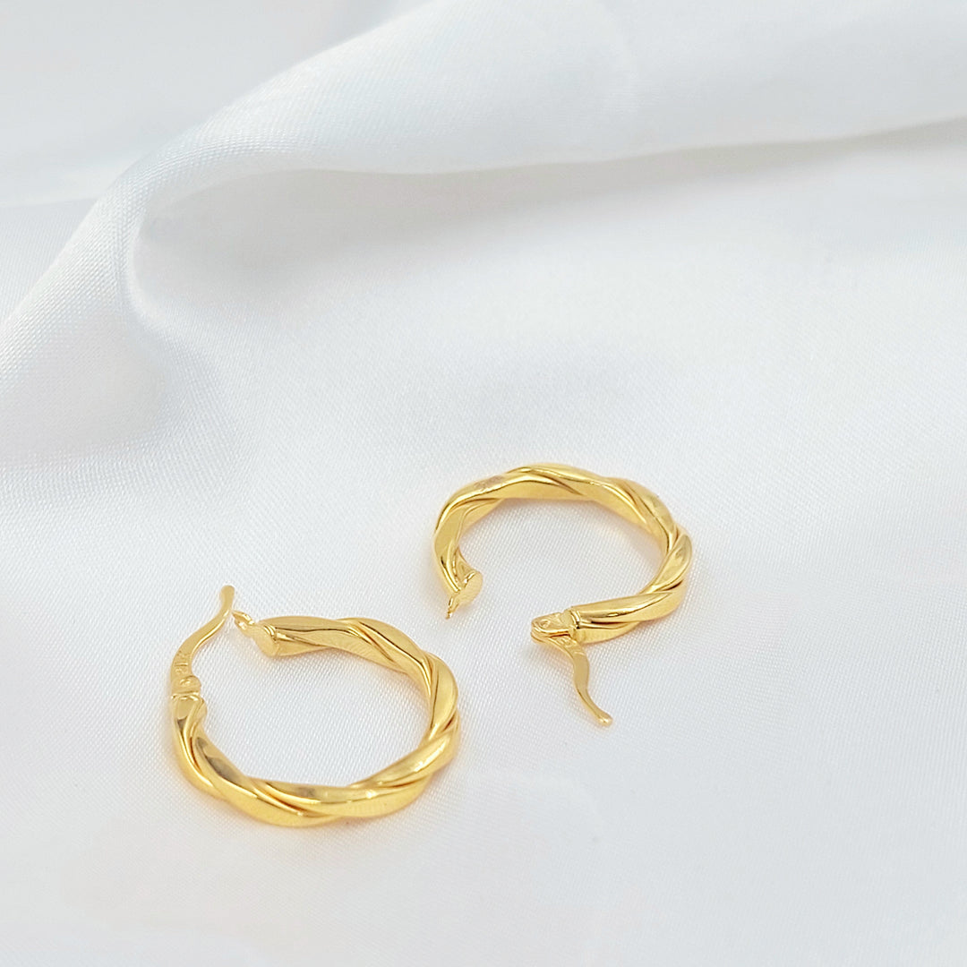 21K حلق ذبلة-مجوهرات الشيخ سعيد-Saeed Jewelry 