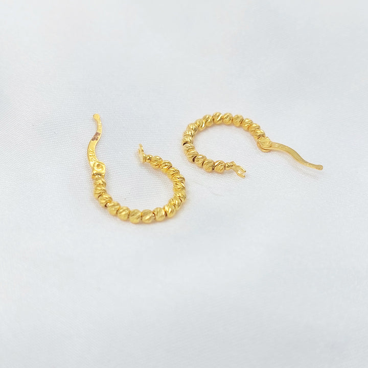 21K حلق ذبلة-مجوهرات الشيخ سعيد-Saeed Jewelry 