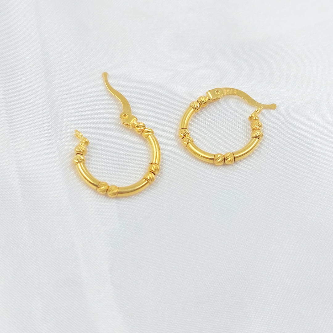 21K حلق ذبلة-مجوهرات الشيخ سعيد-Saeed Jewelry 