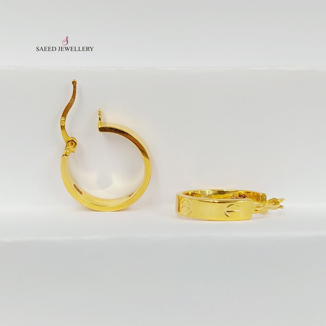 21K حلق ذبلة-مجوهرات الشيخ سعيد-Saeed Jewelry 