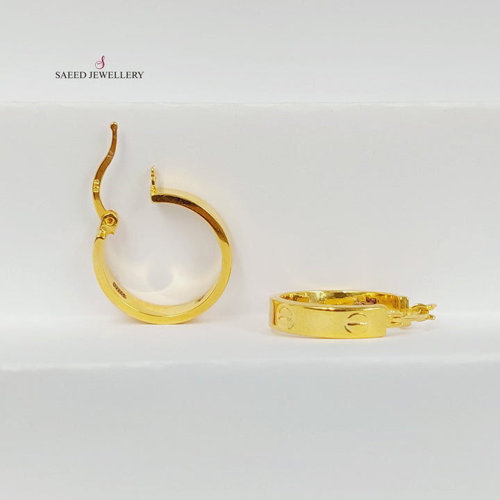 21K حلق ذبلة-مجوهرات الشيخ سعيد-Saeed Jewelry 