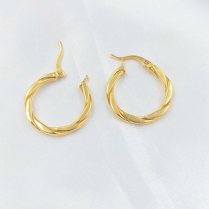 21K حلق ذبلة-مجوهرات الشيخ سعيد-Saeed Jewelry 