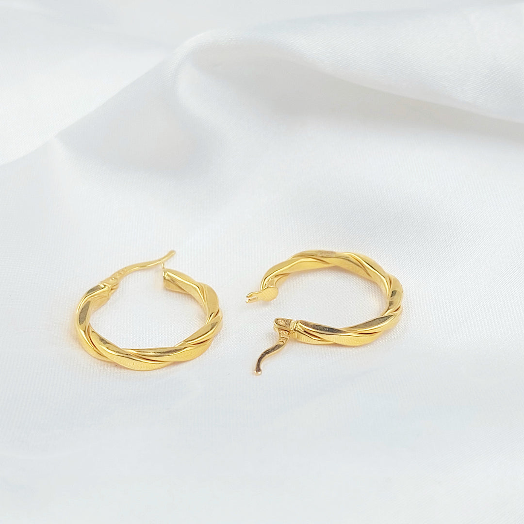 21K حلق ذبلة-مجوهرات الشيخ سعيد-Saeed Jewelry 