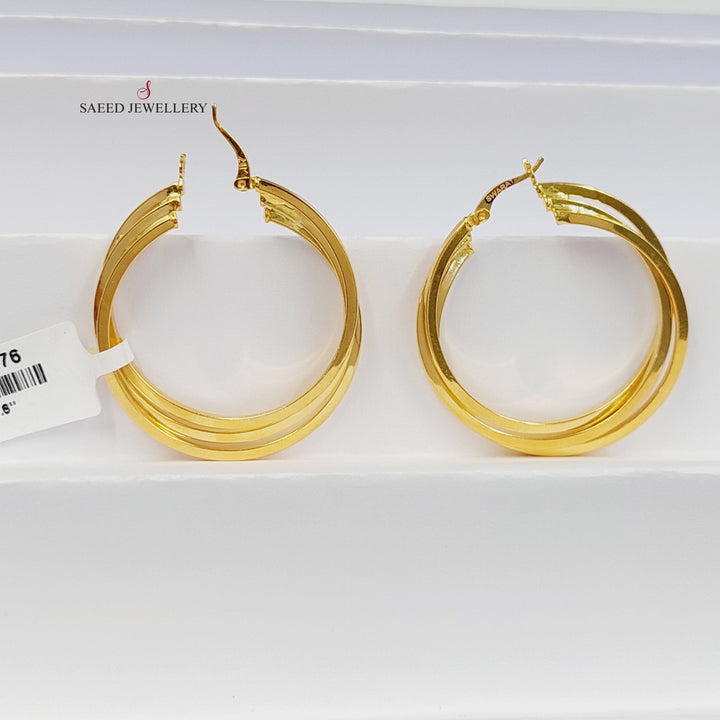 21K حلق ذبلة-مجوهرات الشيخ سعيد-Saeed Jewelry 